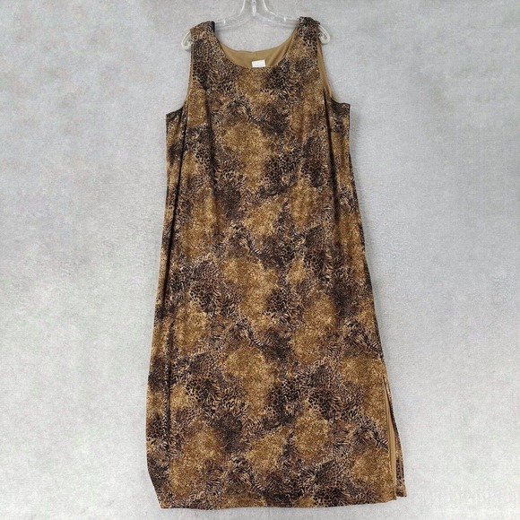 Animal Print Long Maxi Dress Womens‎ 24W Sleeveless - Picture 1 of 12